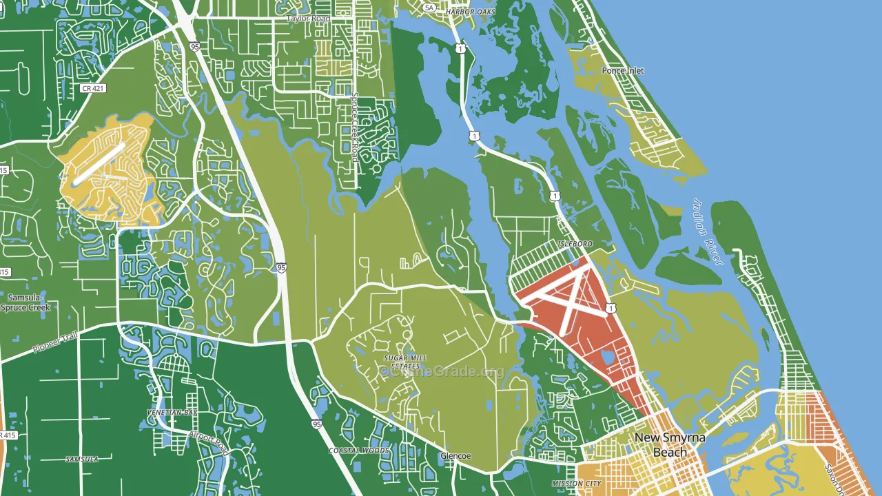 Isleboro, FL Map of Robbery Rates