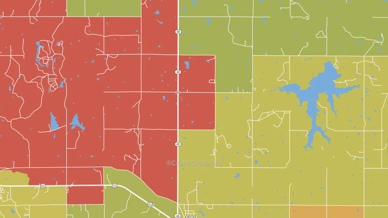 IXL, OK Map of Robbery Rates