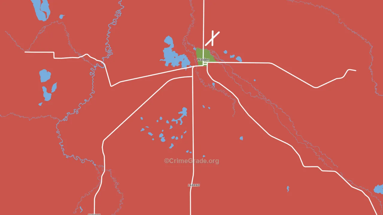 Jackson County, CO Map of Robbery Rates