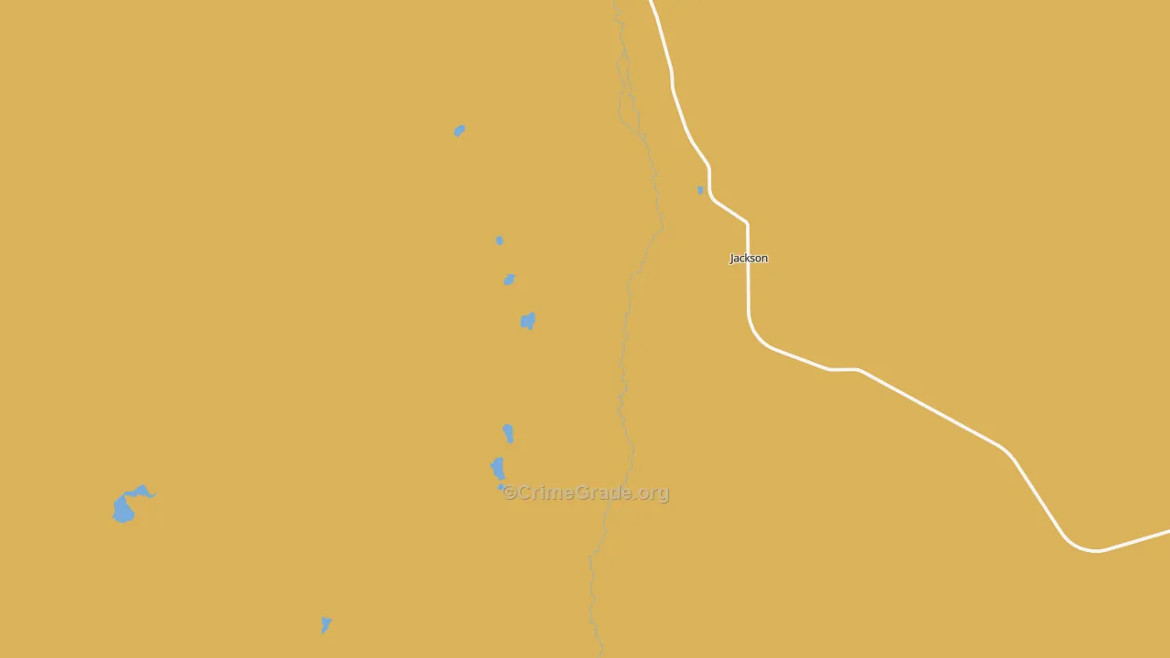 Jackson, MT Map of Robbery Rates