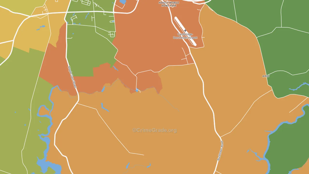 Jacktown, MD Map of Robbery Rates