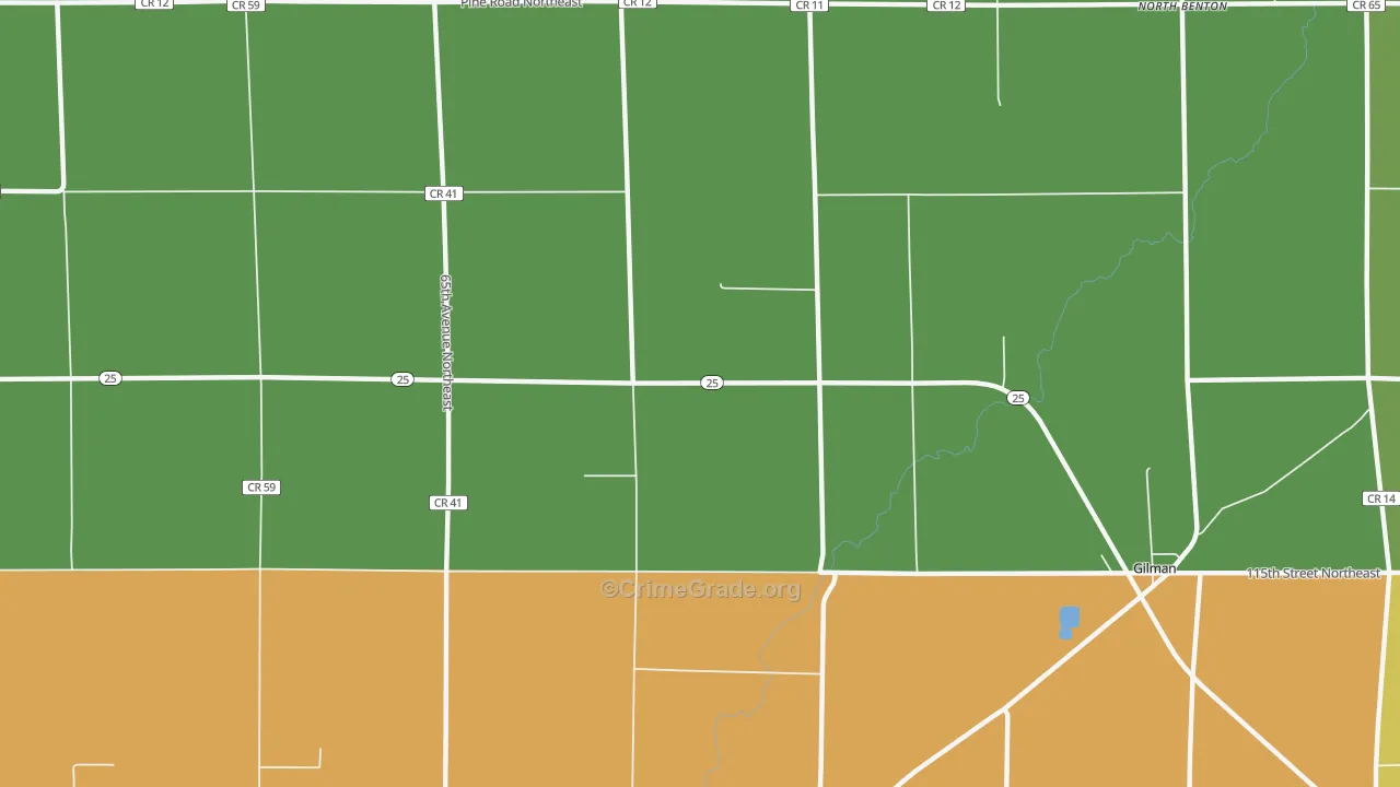 Jakeville, MN Map of Robbery Rates