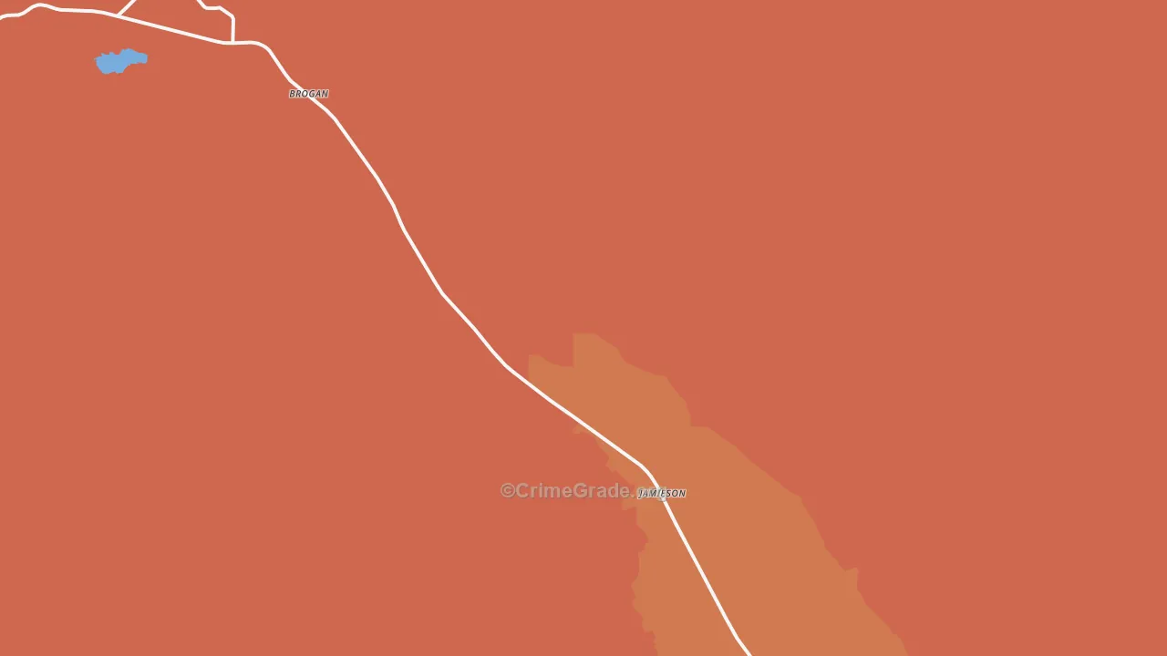 Jamieson, OR Map of Robbery Rates