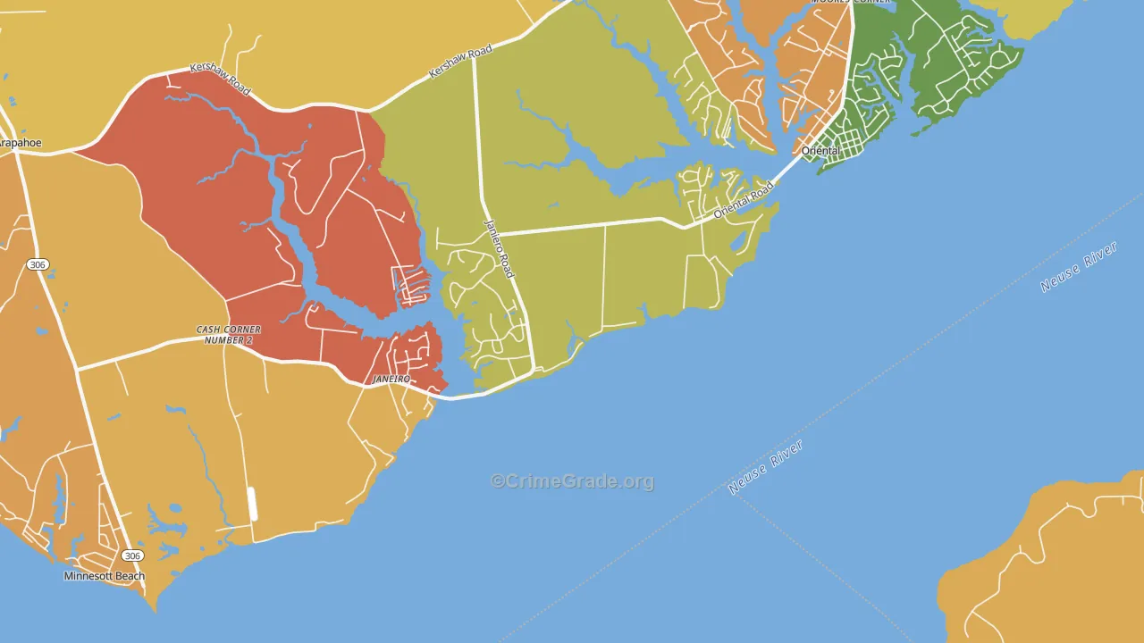 Janeiro, NC Map of Robbery Rates