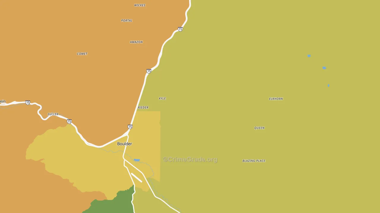 Jefferson County, MT Map of Robbery Rates