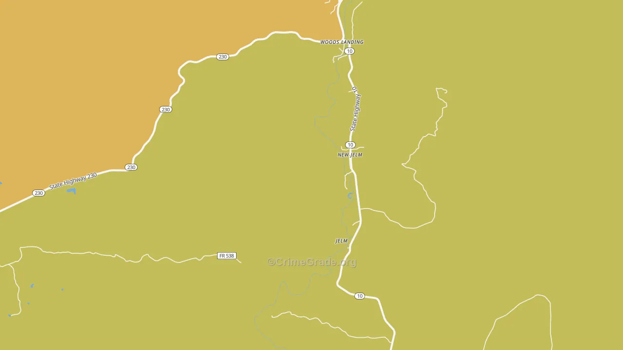 Jelm, WY Map of Robbery Rates