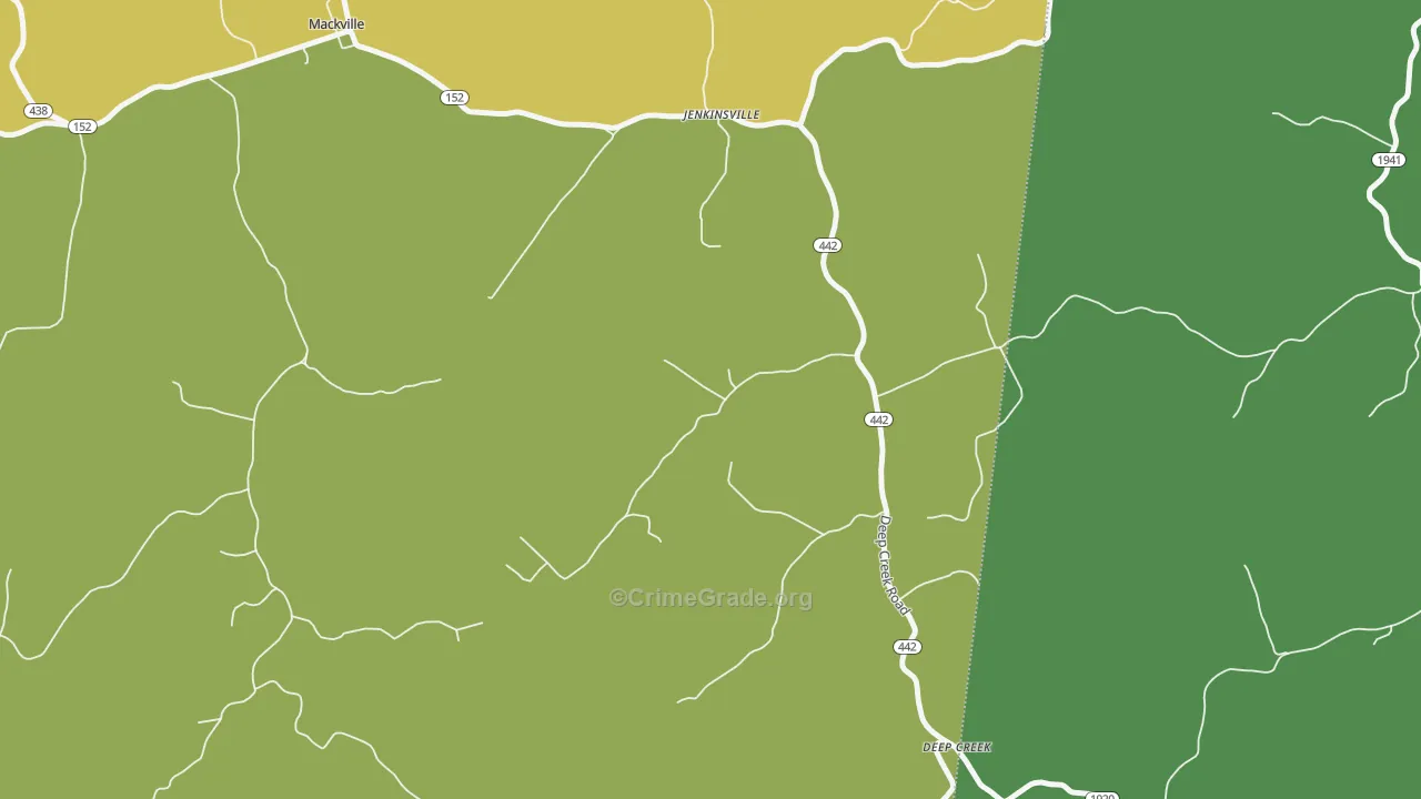 Jenkinsville, KY Map of Robbery Rates