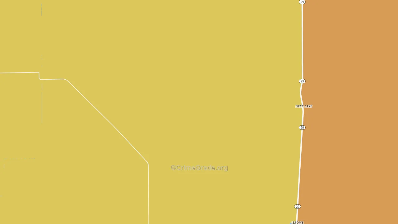 Jerome, FL Map of Robbery Rates