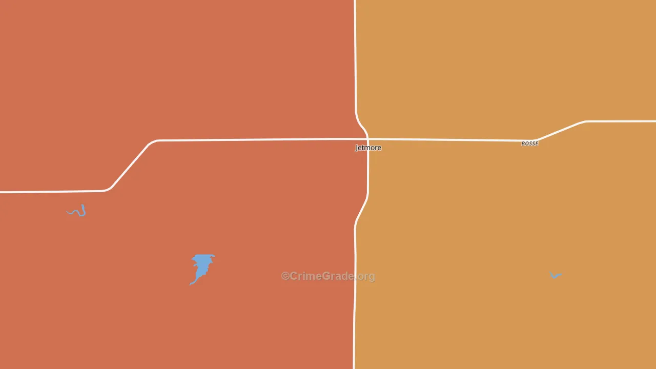 Jetmore, KS Map of Robbery Rates