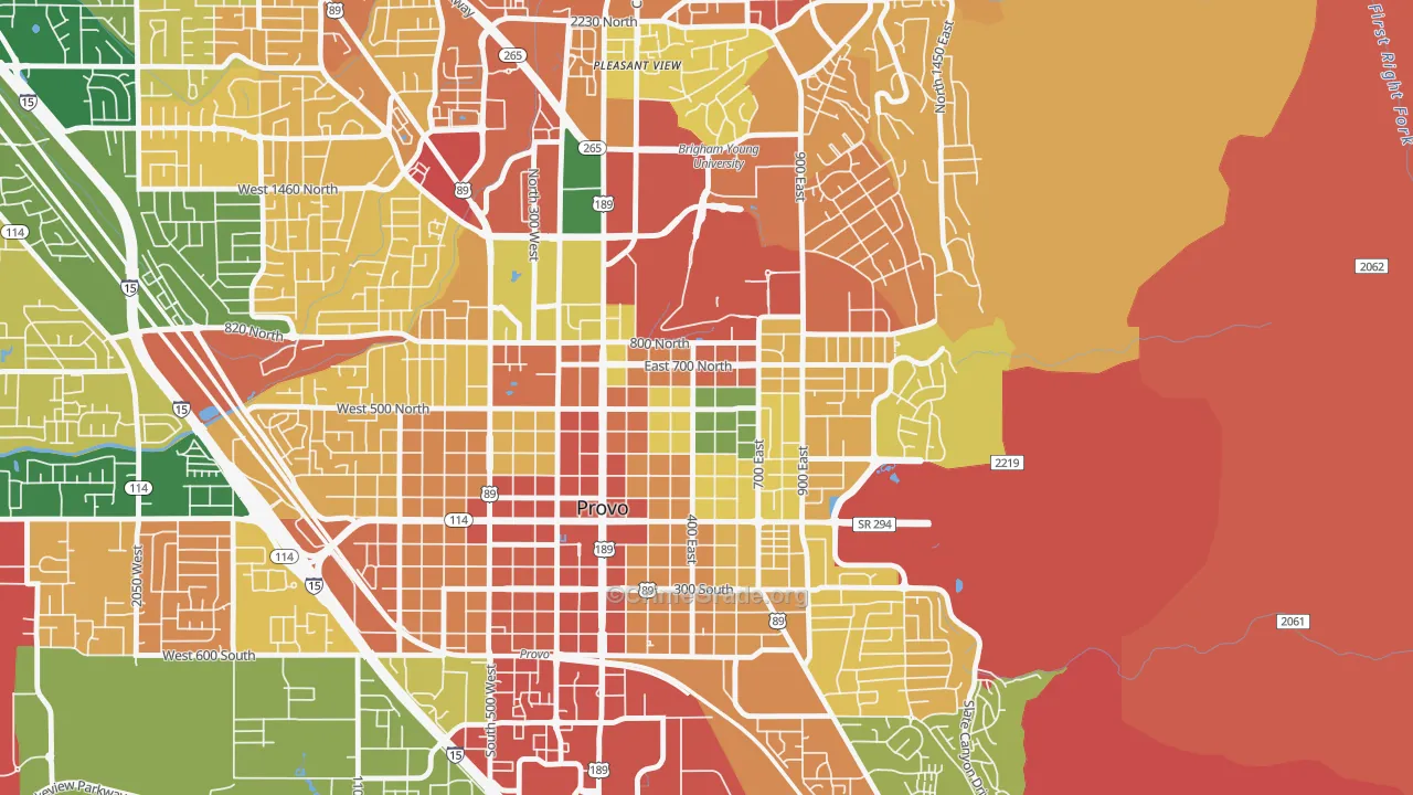 Joaquin, Provo, UT Map of Robbery Rates