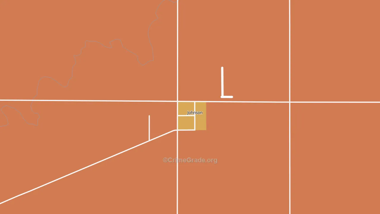 Johnson City, KS Map of Robbery Rates