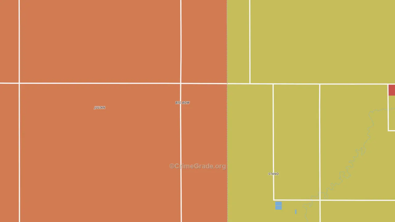 Johnson, KS Map of Robbery Rates
