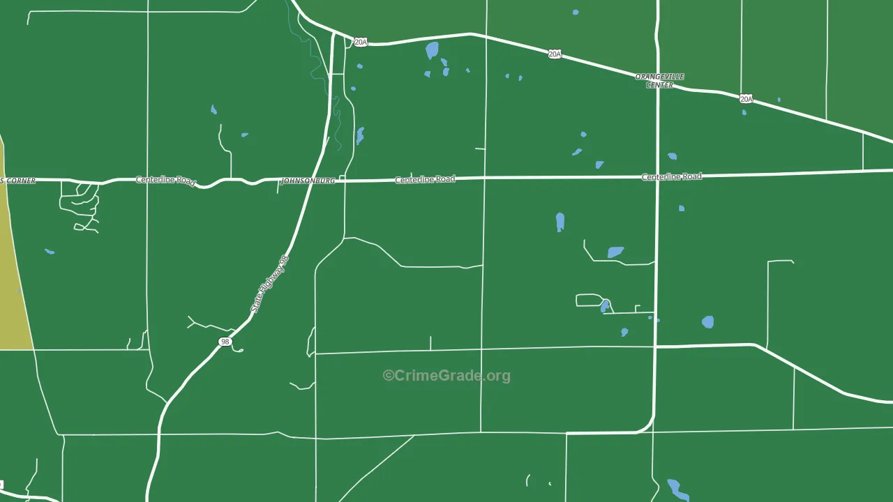 Johnsonburg, NY Map of Robbery Rates