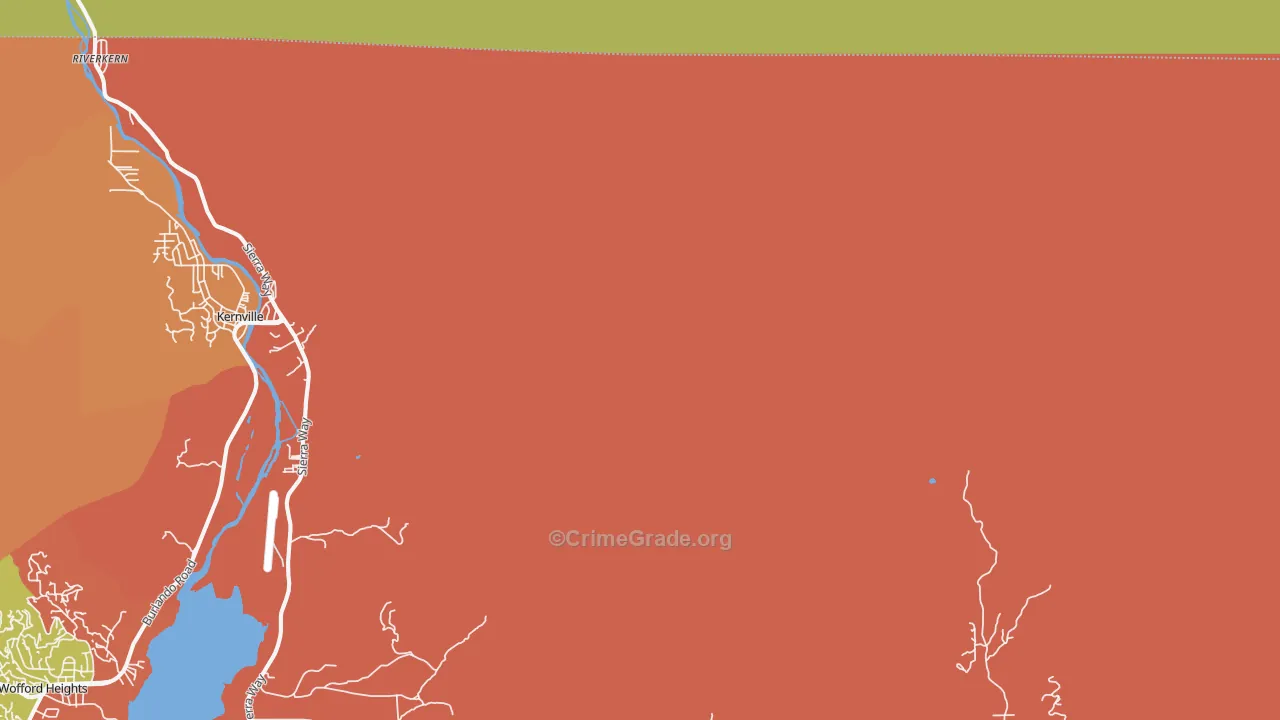 Johnsondale, CA Map of Robbery Rates