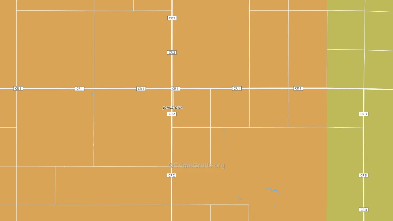 Johnstown, ND Map of Robbery Rates