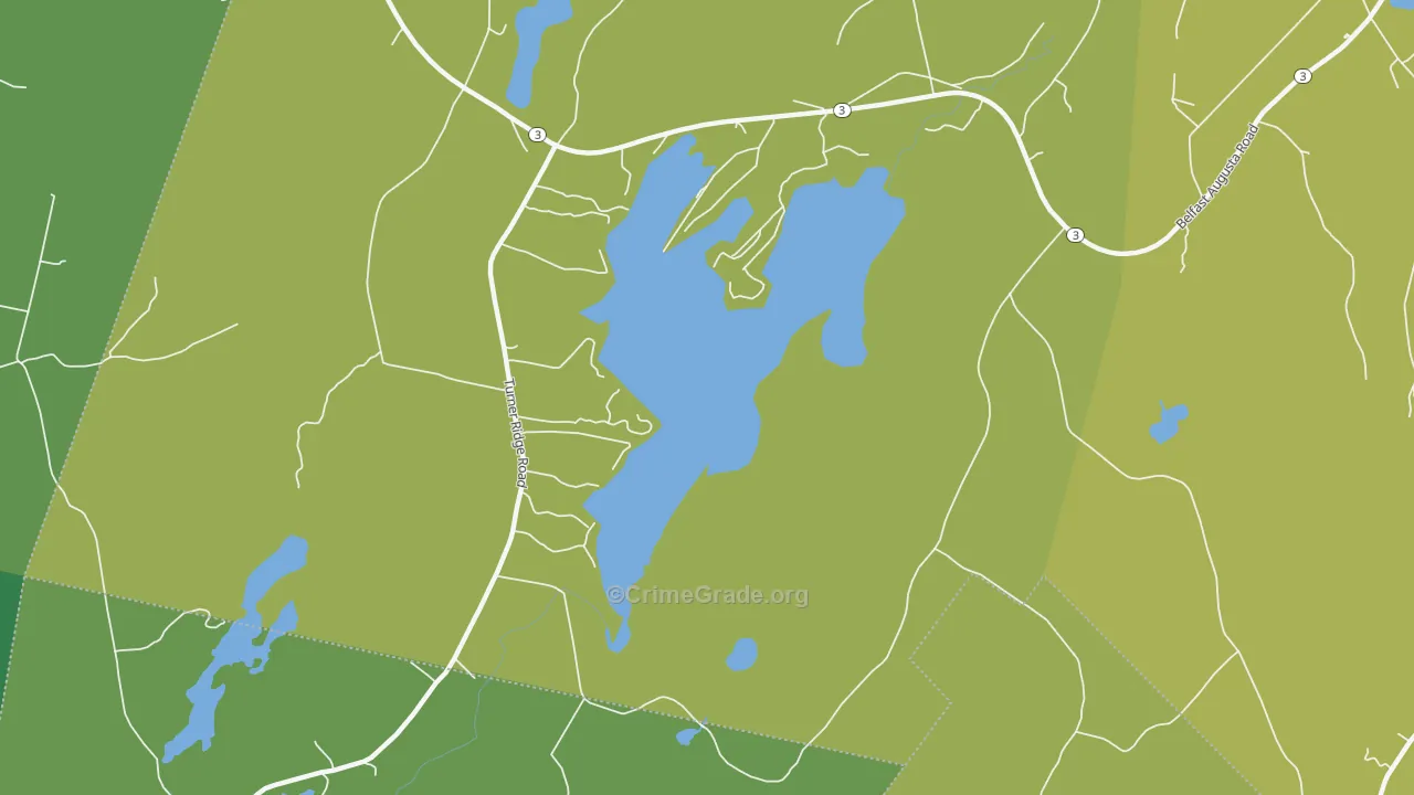 Jones Corner, ME Map of Robbery Rates