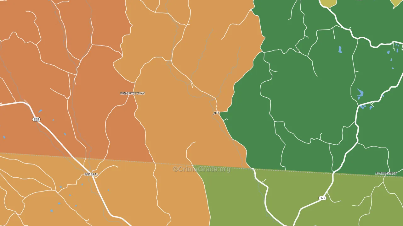Joy, OH Map of Robbery Rates