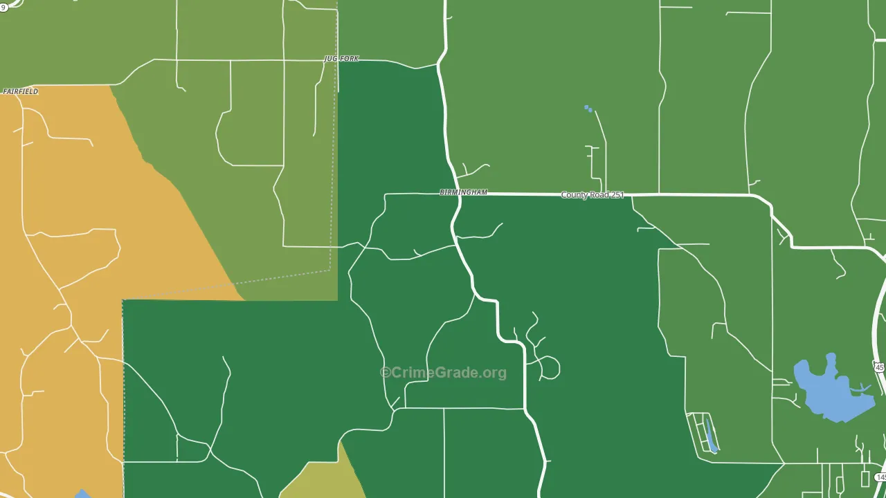 Jug Fork, MS Map of Robbery Rates