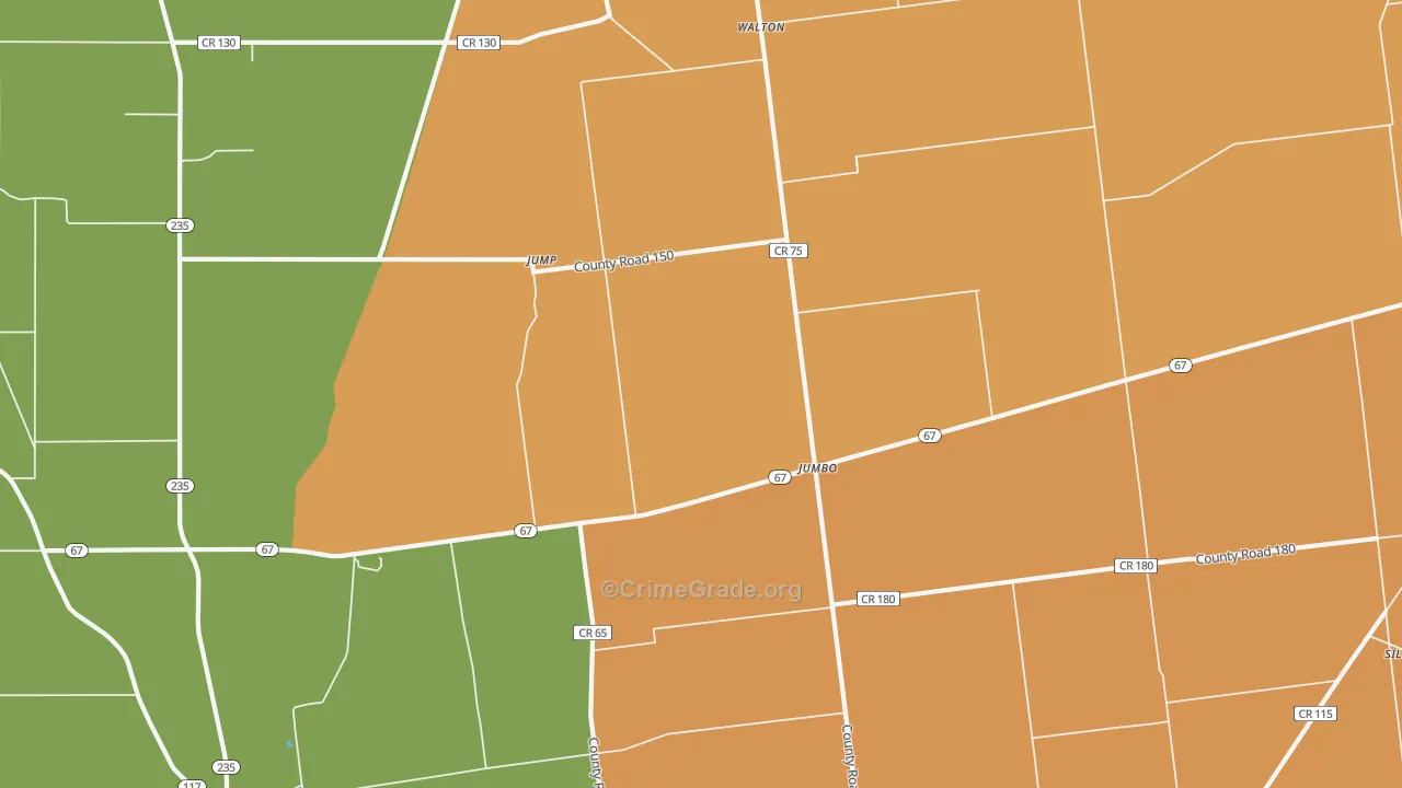 Jump, OH Map of Robbery Rates