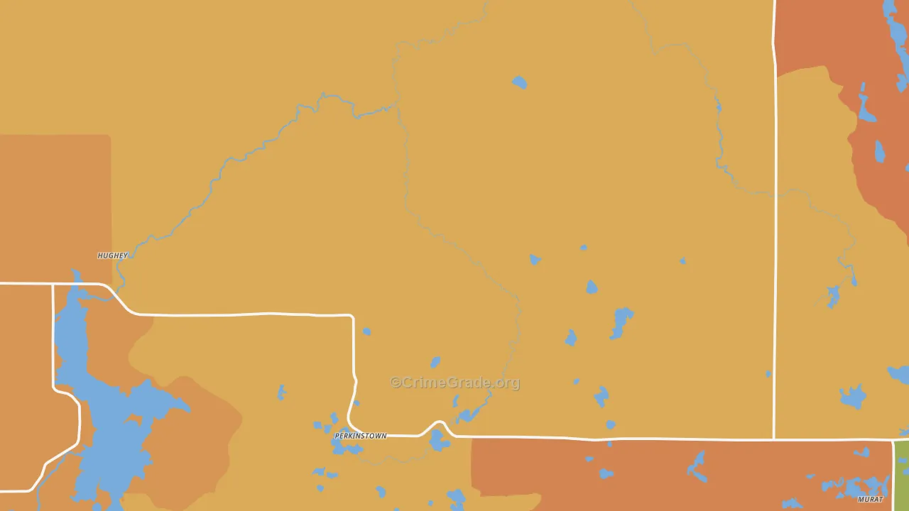 Jump River, WI Map of Robbery Rates