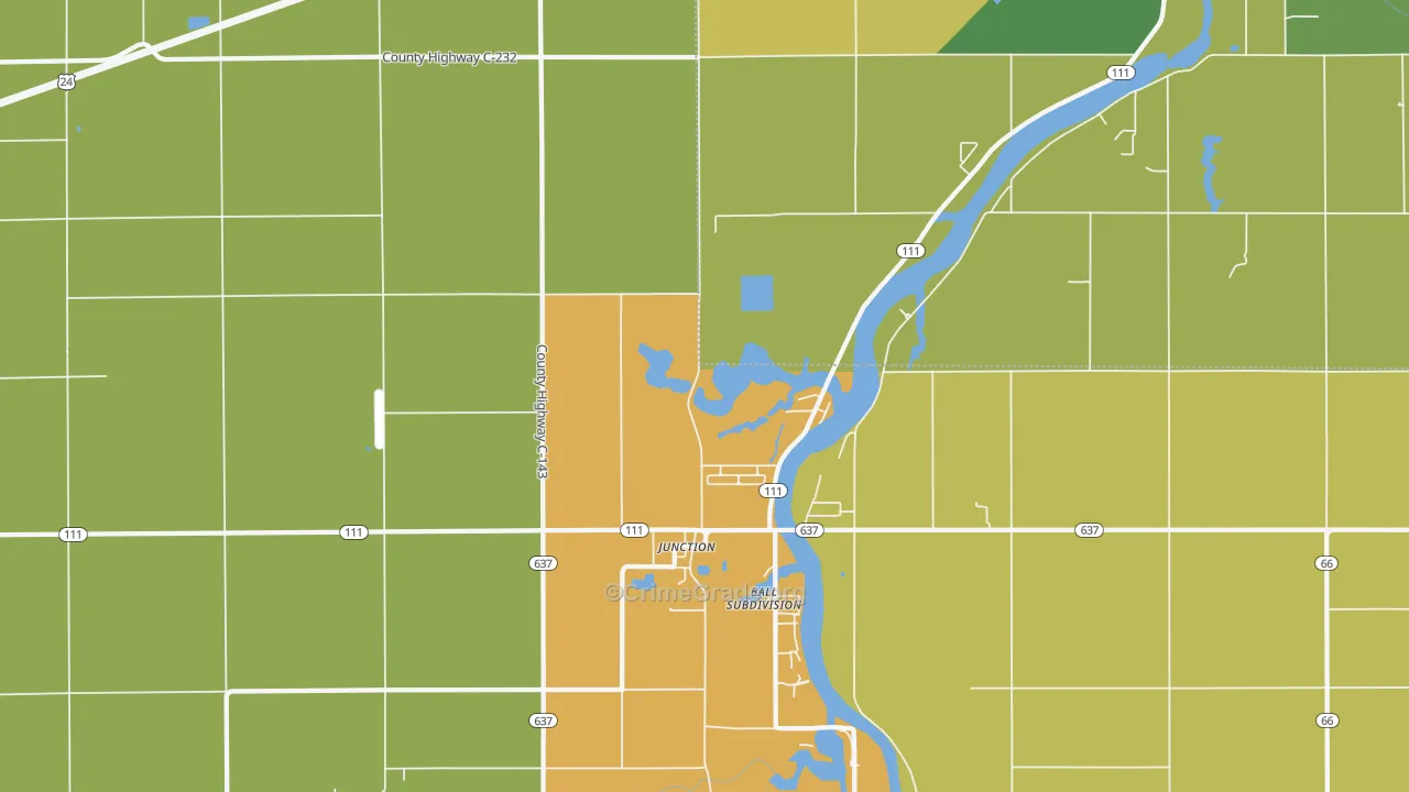 Junction, OH Map of Robbery Rates