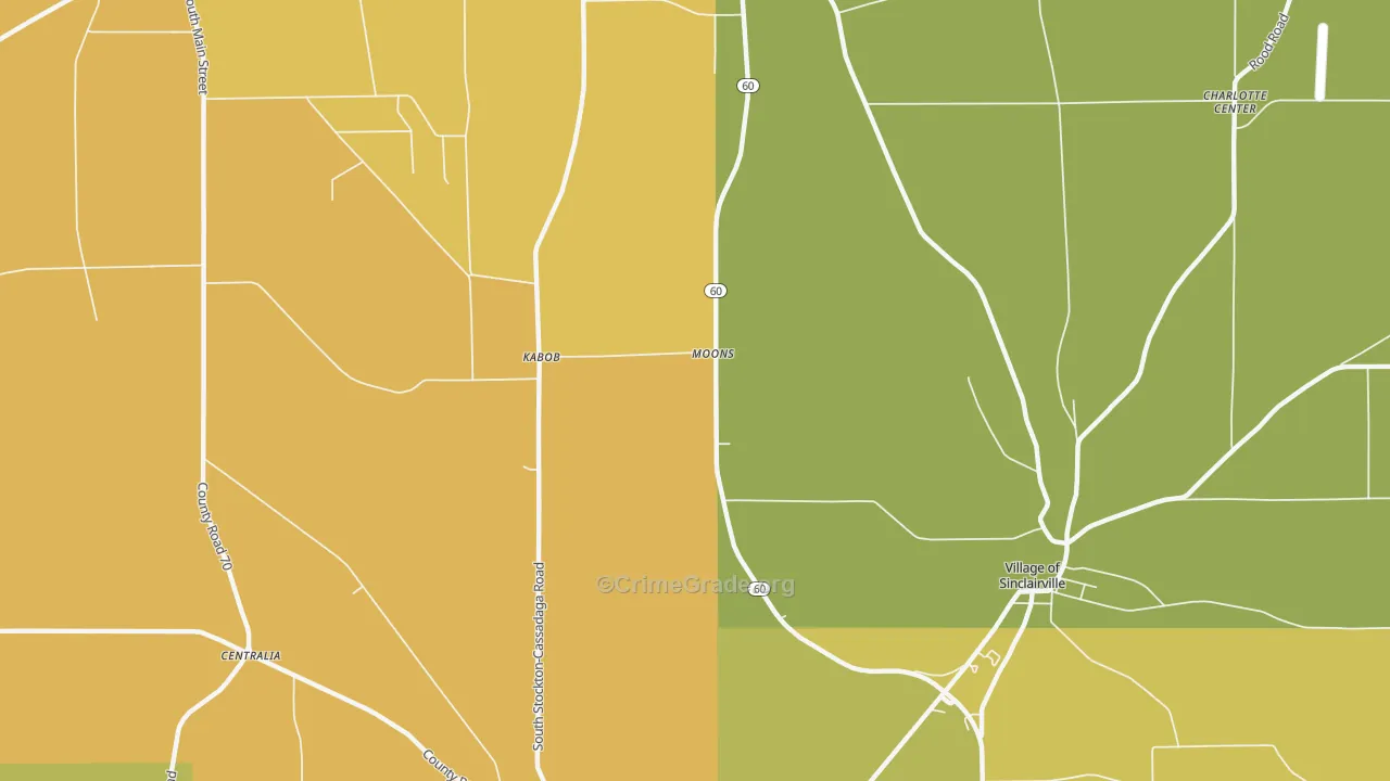 Kabob, NY Map of Robbery Rates