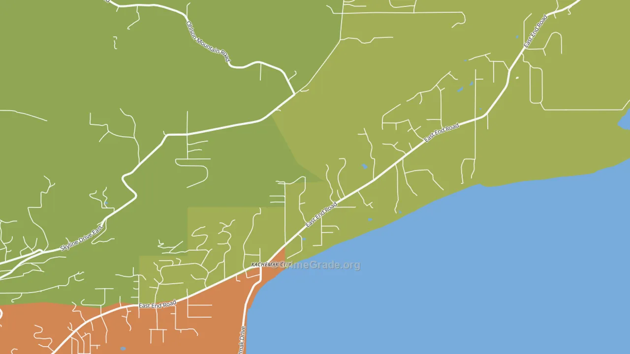Kachemak, AK Map of Robbery Rates