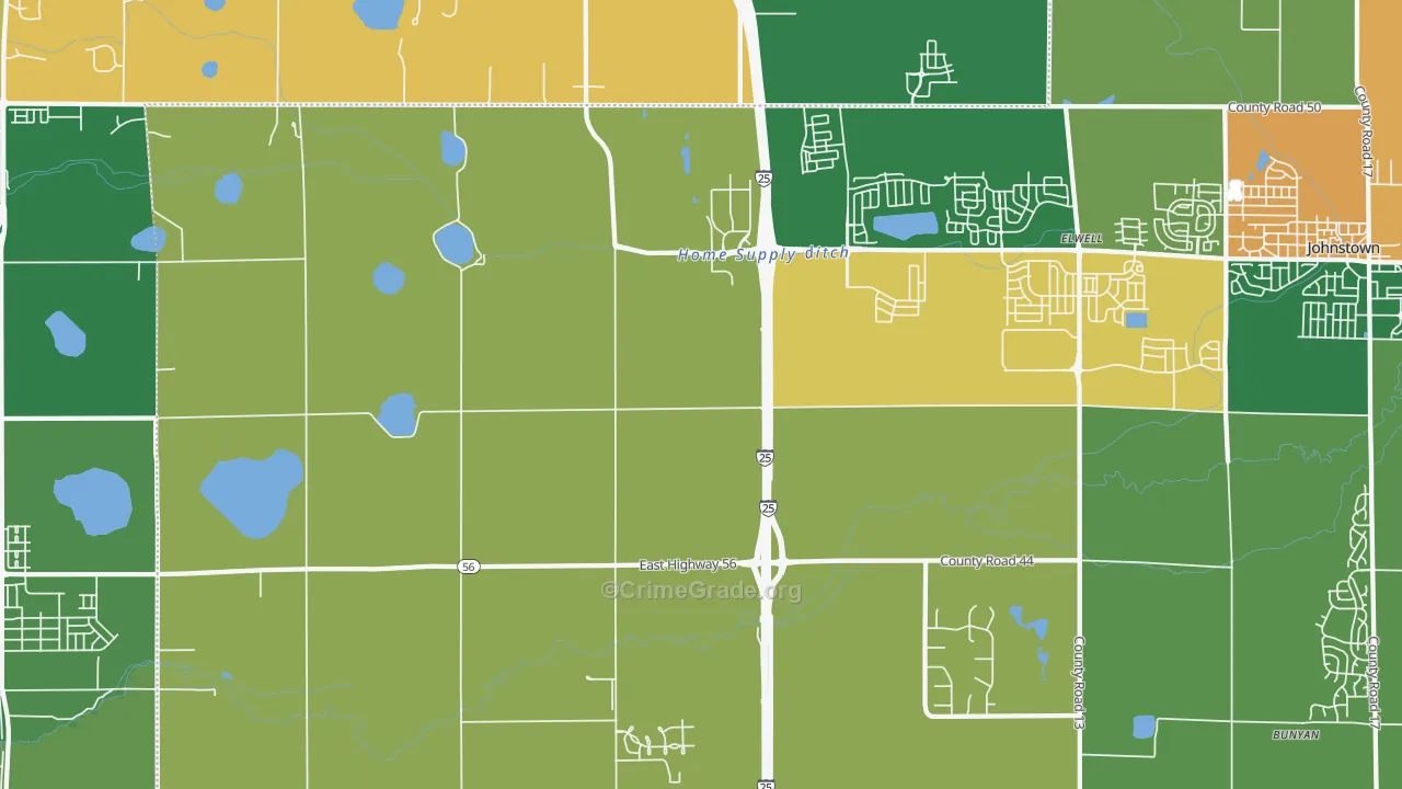 Kahler, CO Map of Robbery Rates