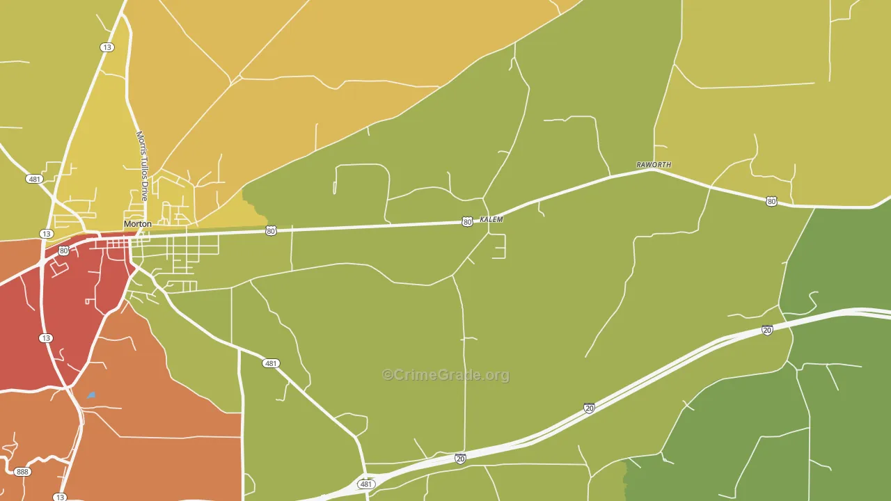 Kalem, MS Map of Robbery Rates