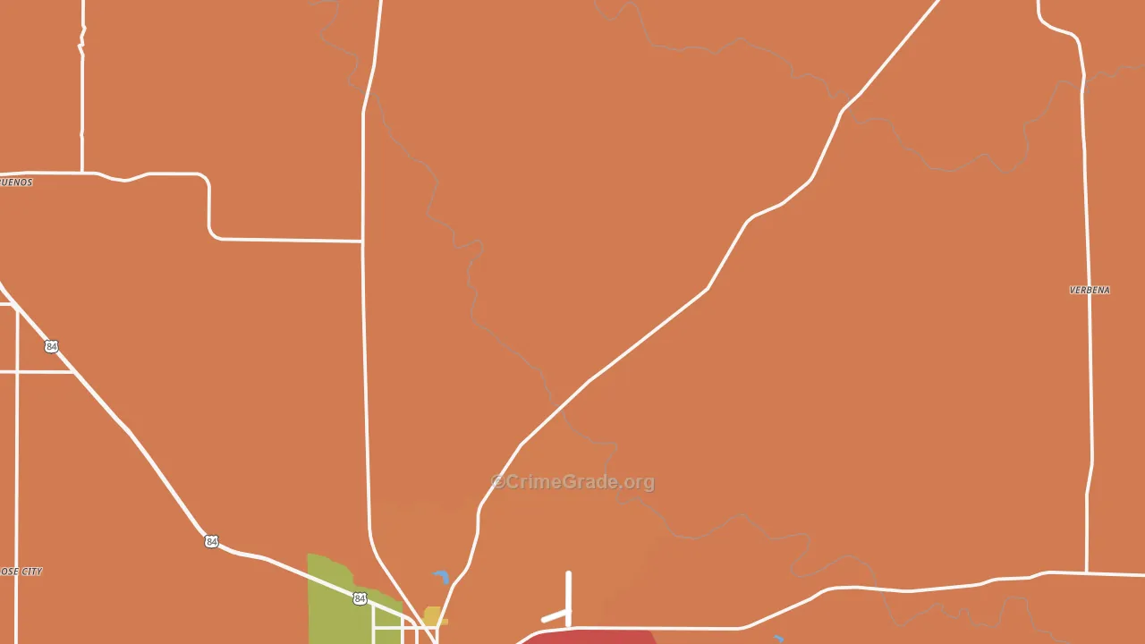 Kalgary, TX Map of Robbery Rates
