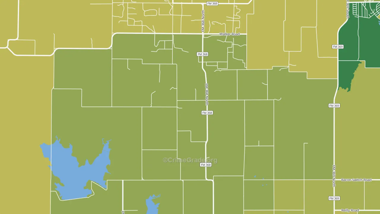 Kamay, TX Map of Robbery Rates