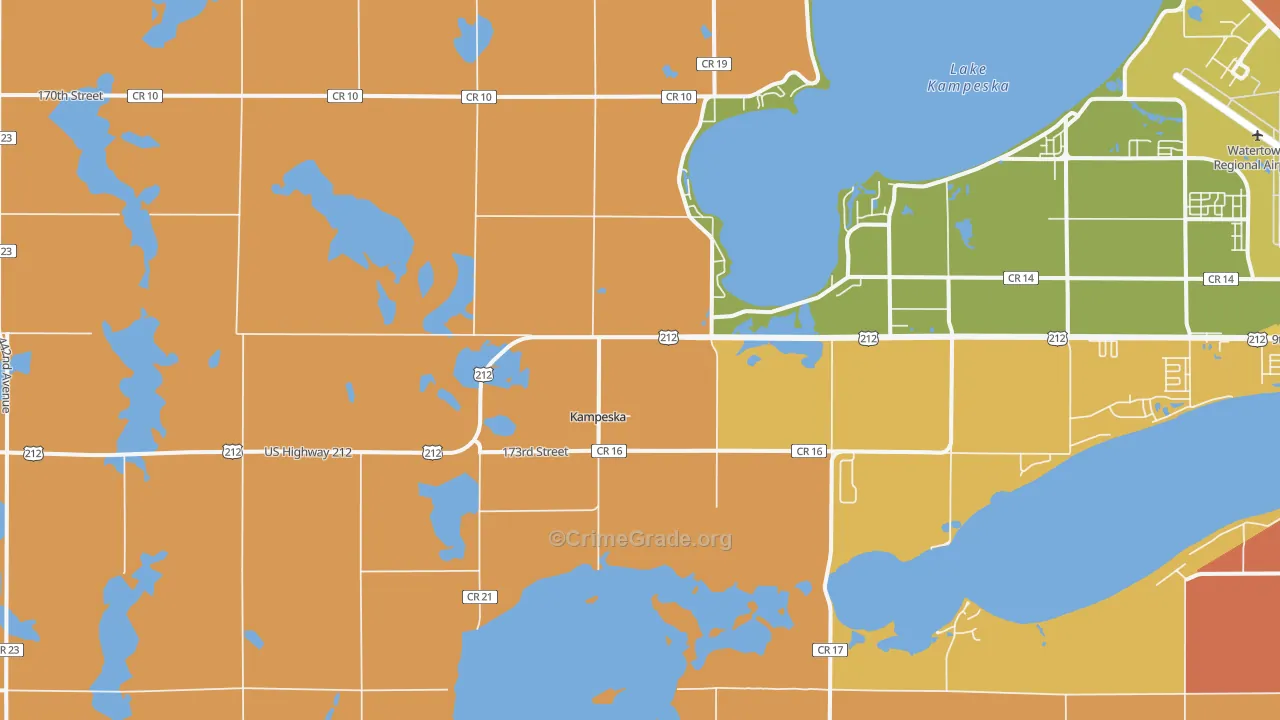 Kampeska, SD Map of Robbery Rates