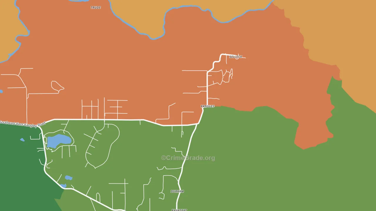 Kangley, WA Map of Robbery Rates