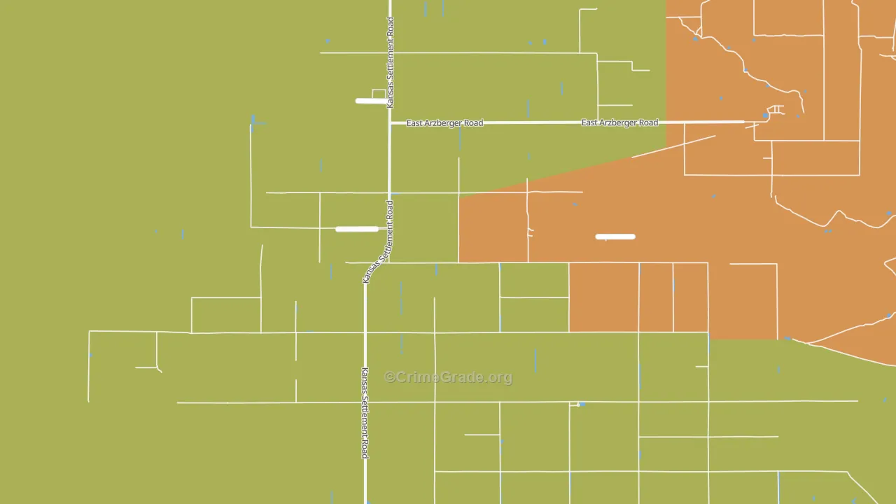 Kansas Settlement, AZ Map of Robbery Rates