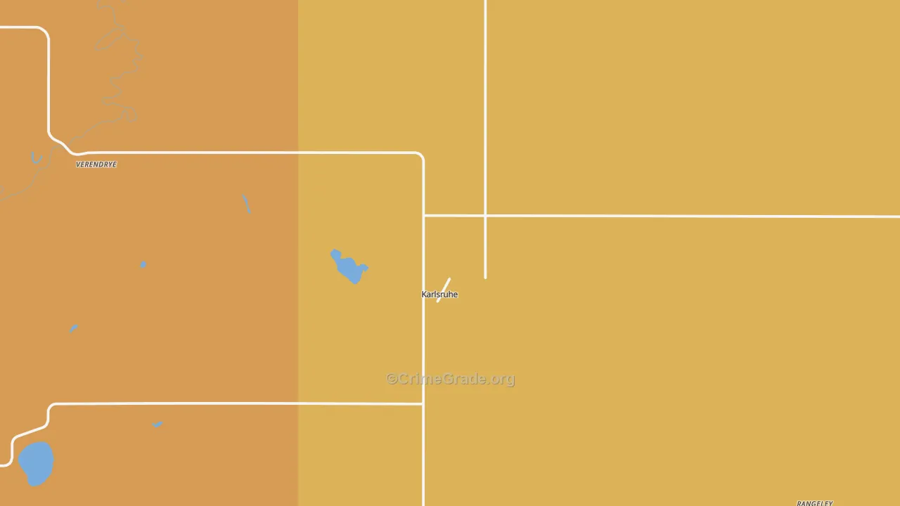 Karlsruhe, ND Map of Robbery Rates