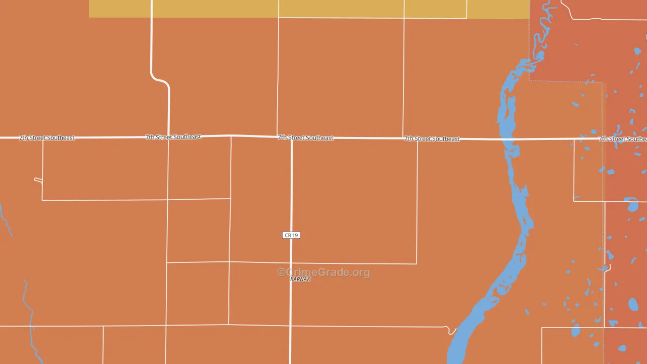 Karnak, ND Map of Robbery Rates