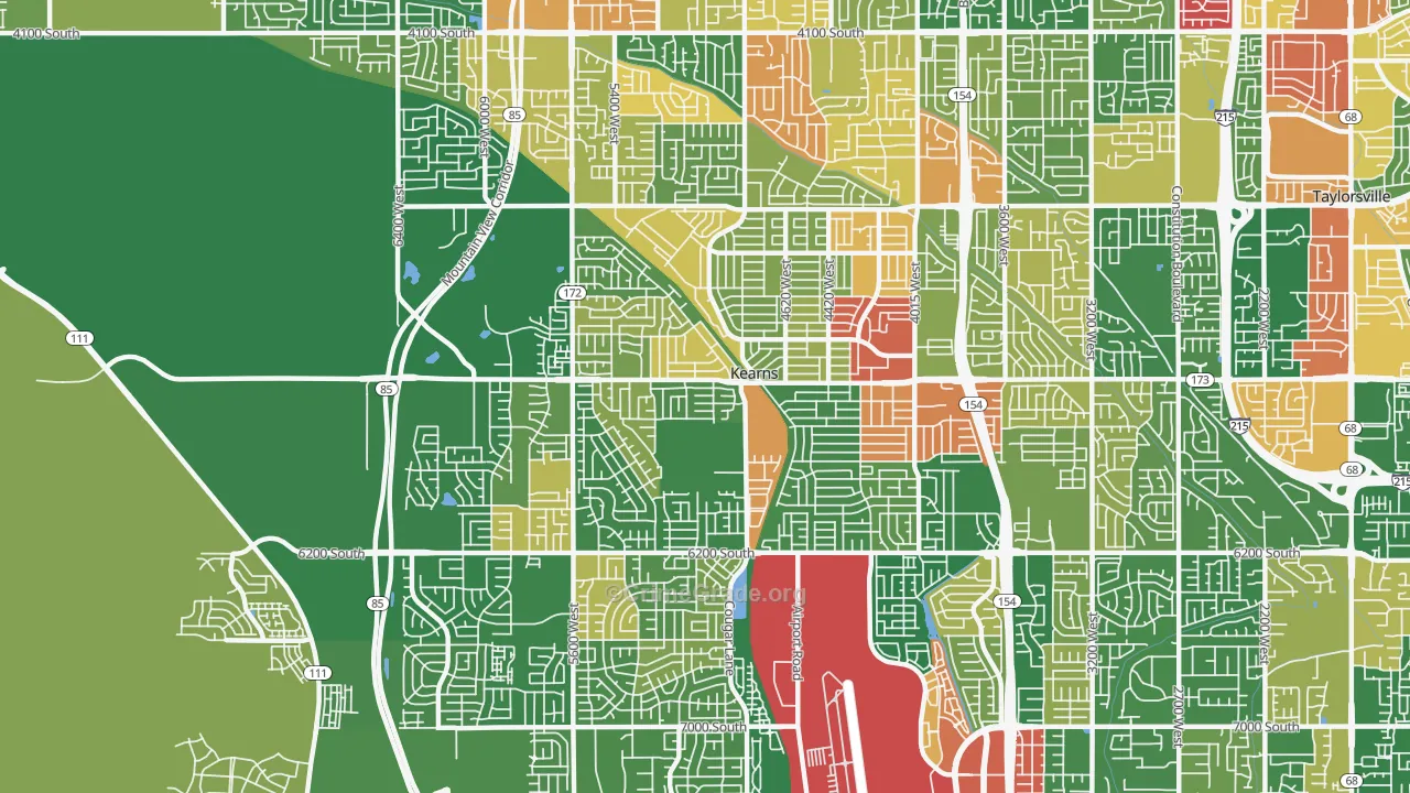 Kearns, UT Map of Robbery Rates
