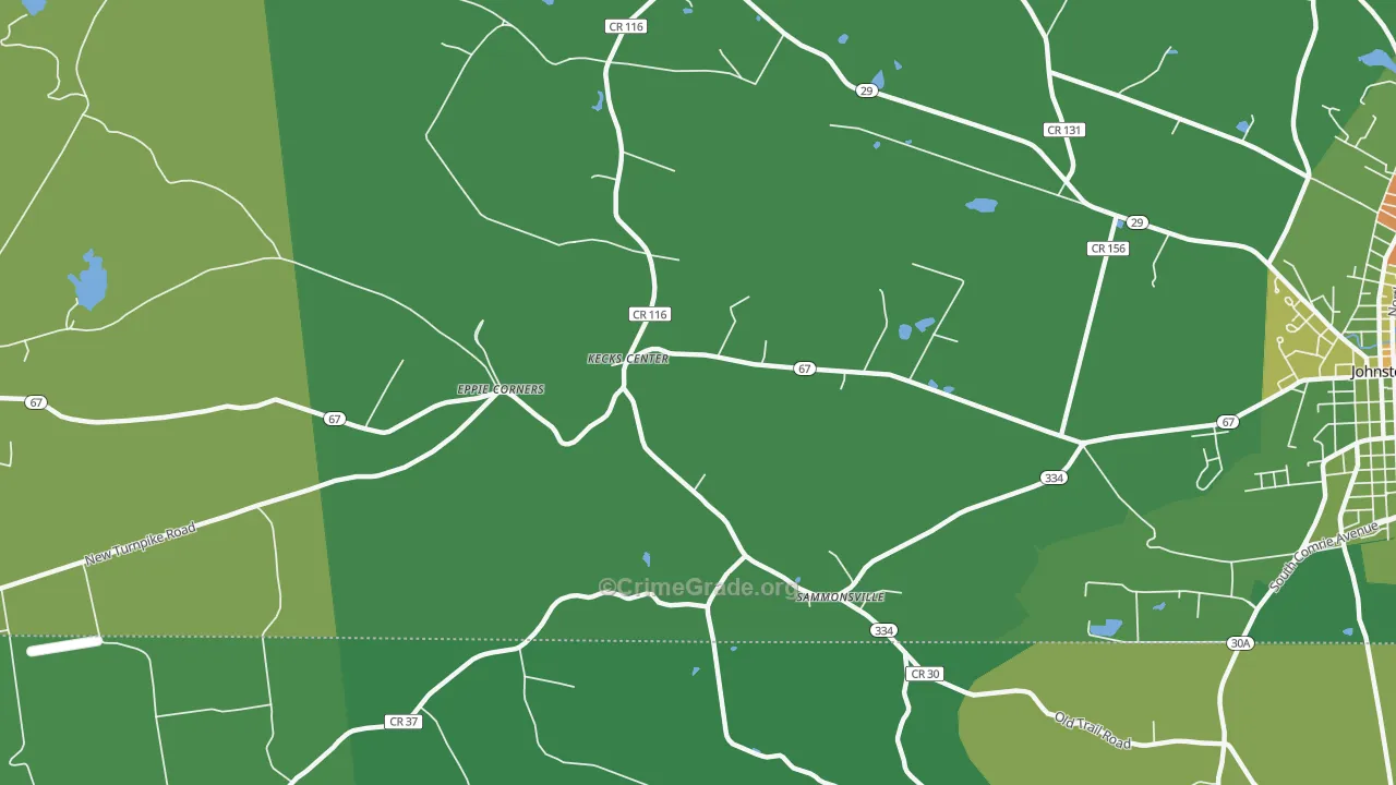 Kecks Center, NY Map of Robbery Rates