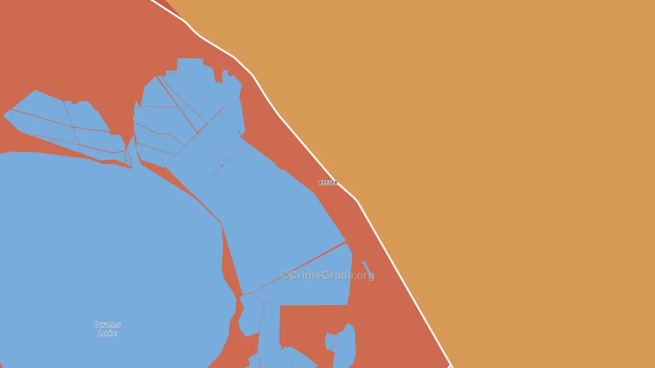 Keeler, CA Map of Robbery Rates