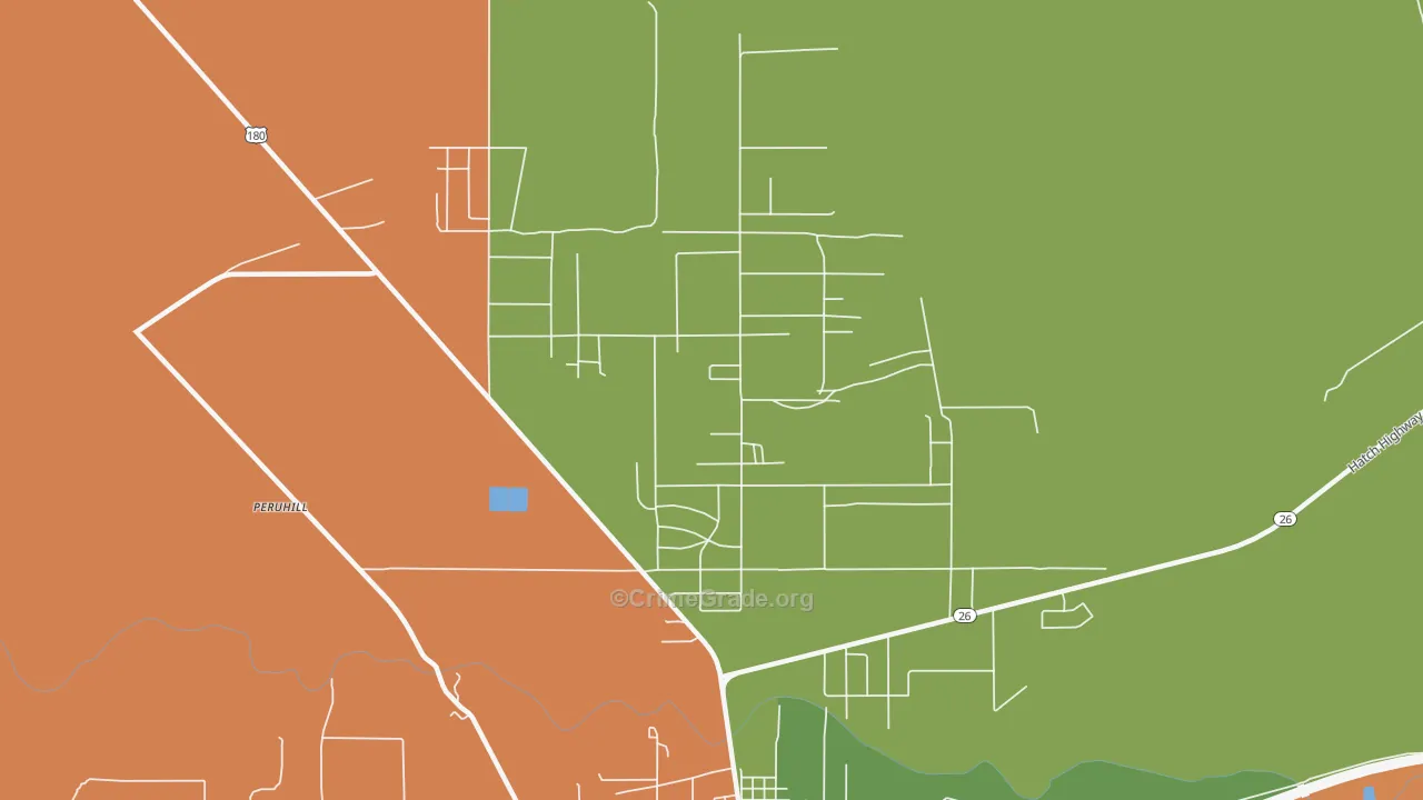Keeler Farm, NM Map of Robbery Rates
