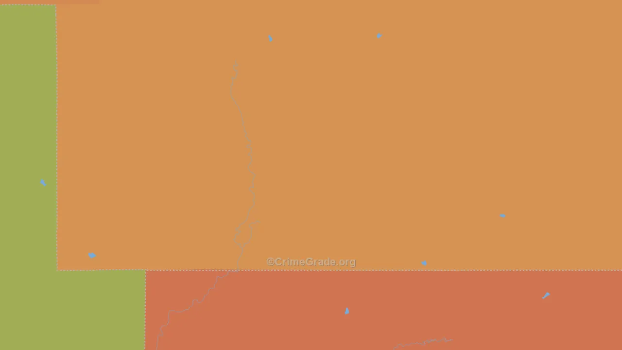 Keene, KS Map of Robbery Rates