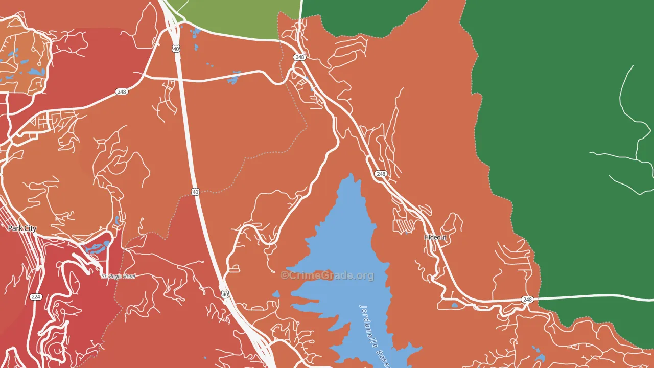 Keetley, UT Map of Robbery Rates