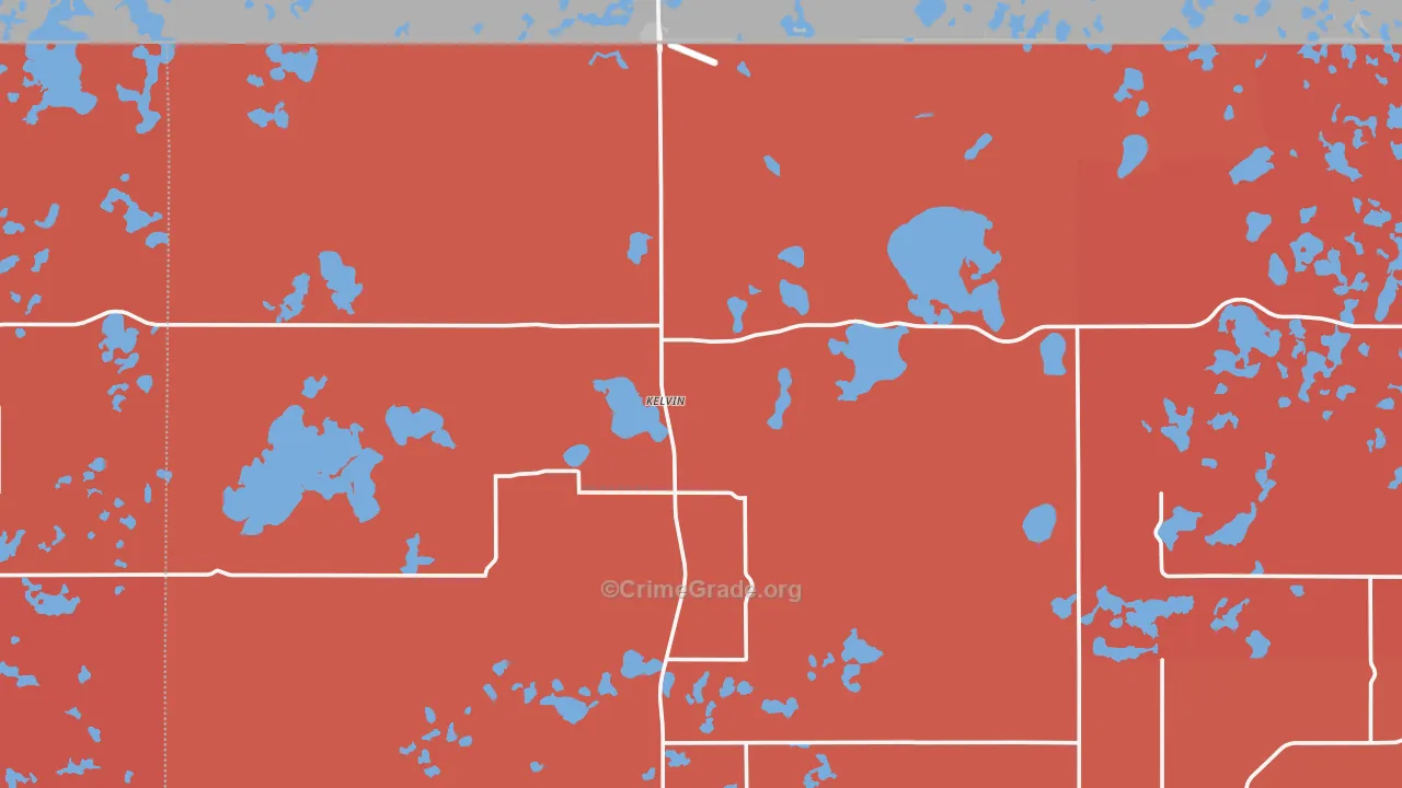 Kelvin, ND Map of Robbery Rates