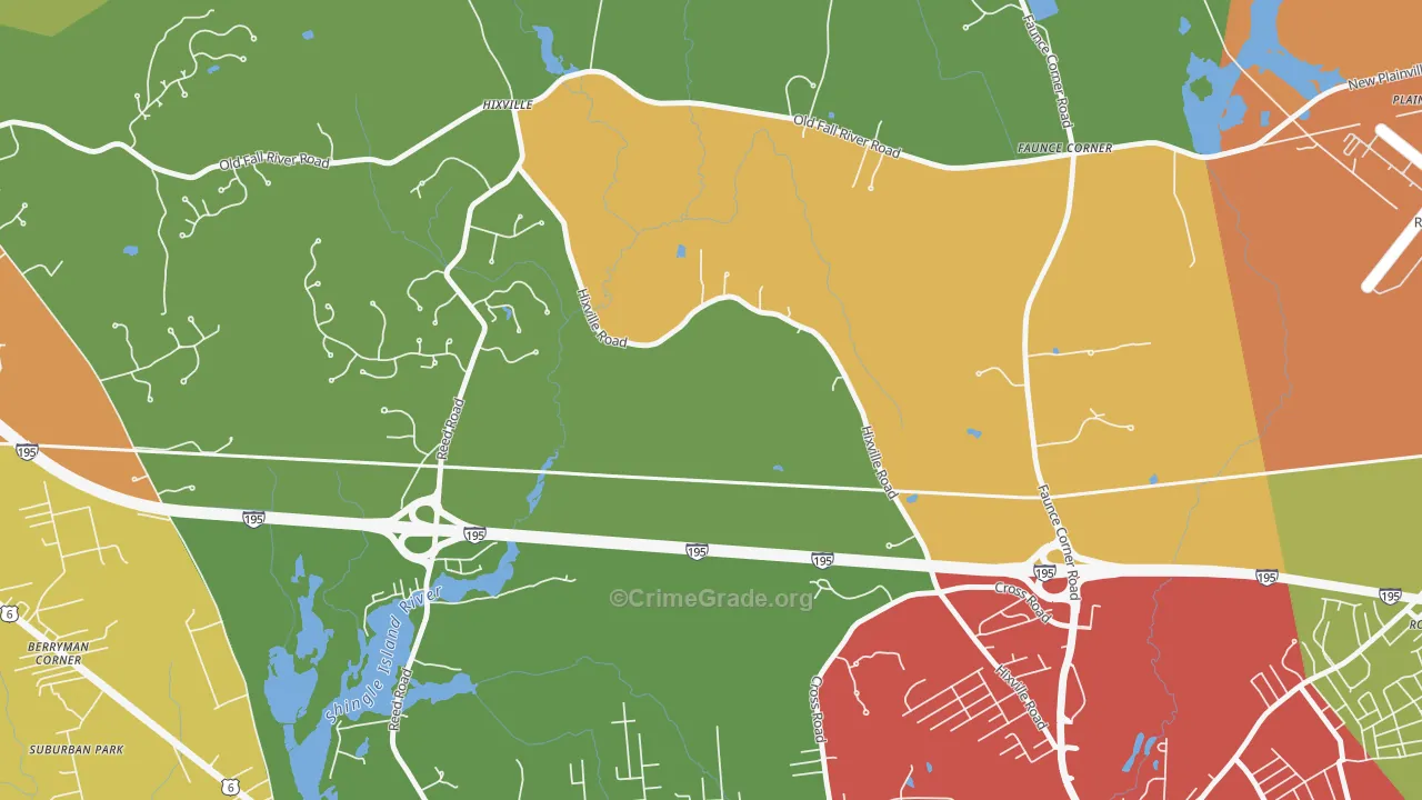 Kempton Croft, MA Map of Robbery Rates