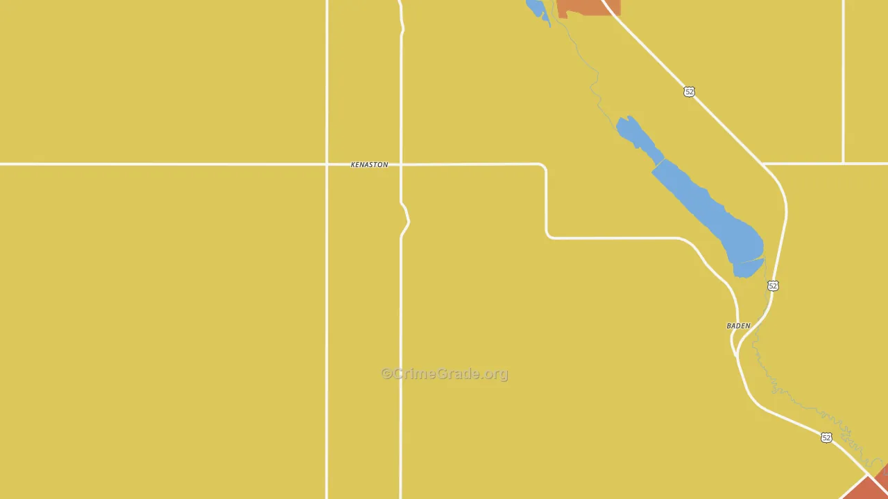 Kenaston, ND Map of Robbery Rates