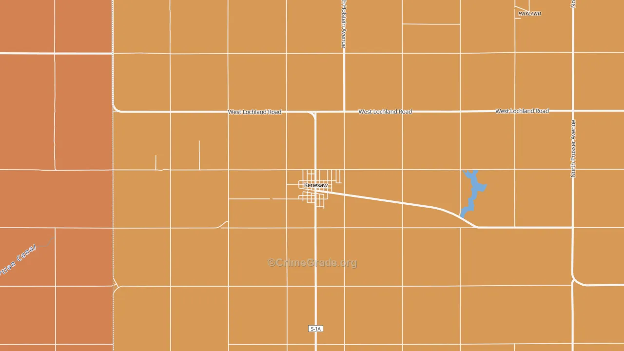 Kenesaw, NE Map of Robbery Rates