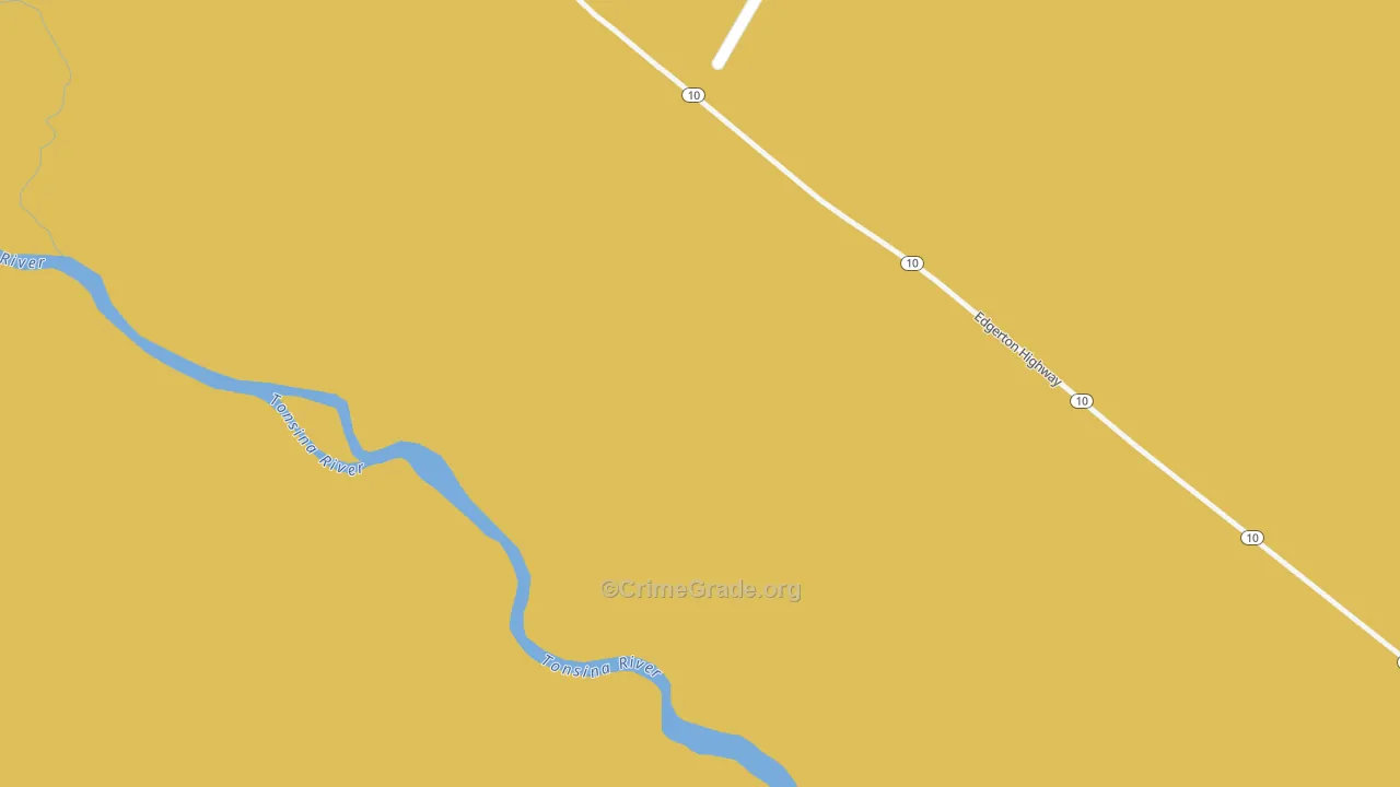 Kenny Lake, AK Map of Robbery Rates