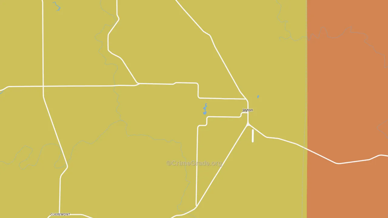 Kent County, TX Map of Robbery Rates
