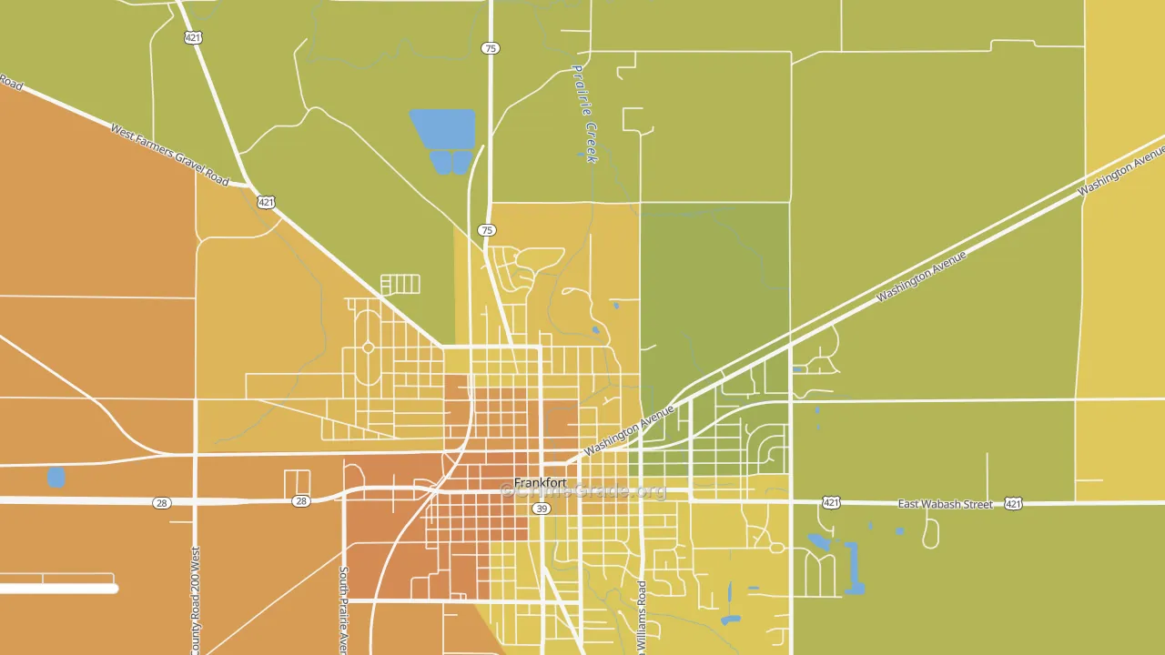 Kentwood, IN Map of Robbery Rates