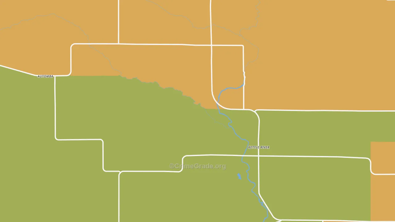 Kettle River, MN Map of Robbery Rates